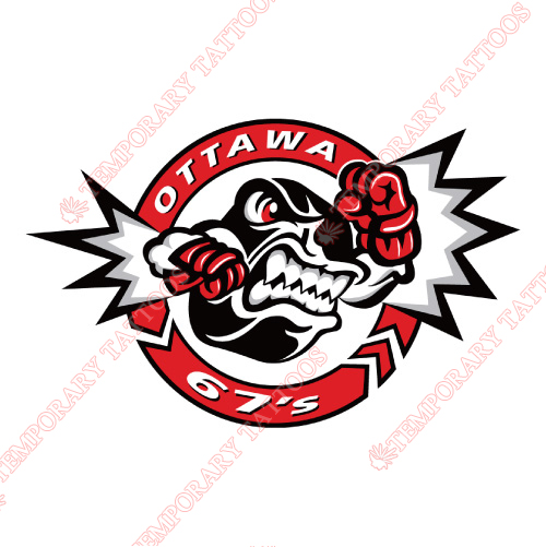 Ottawa 67s Customize Temporary Tattoos Stickers NO.7369